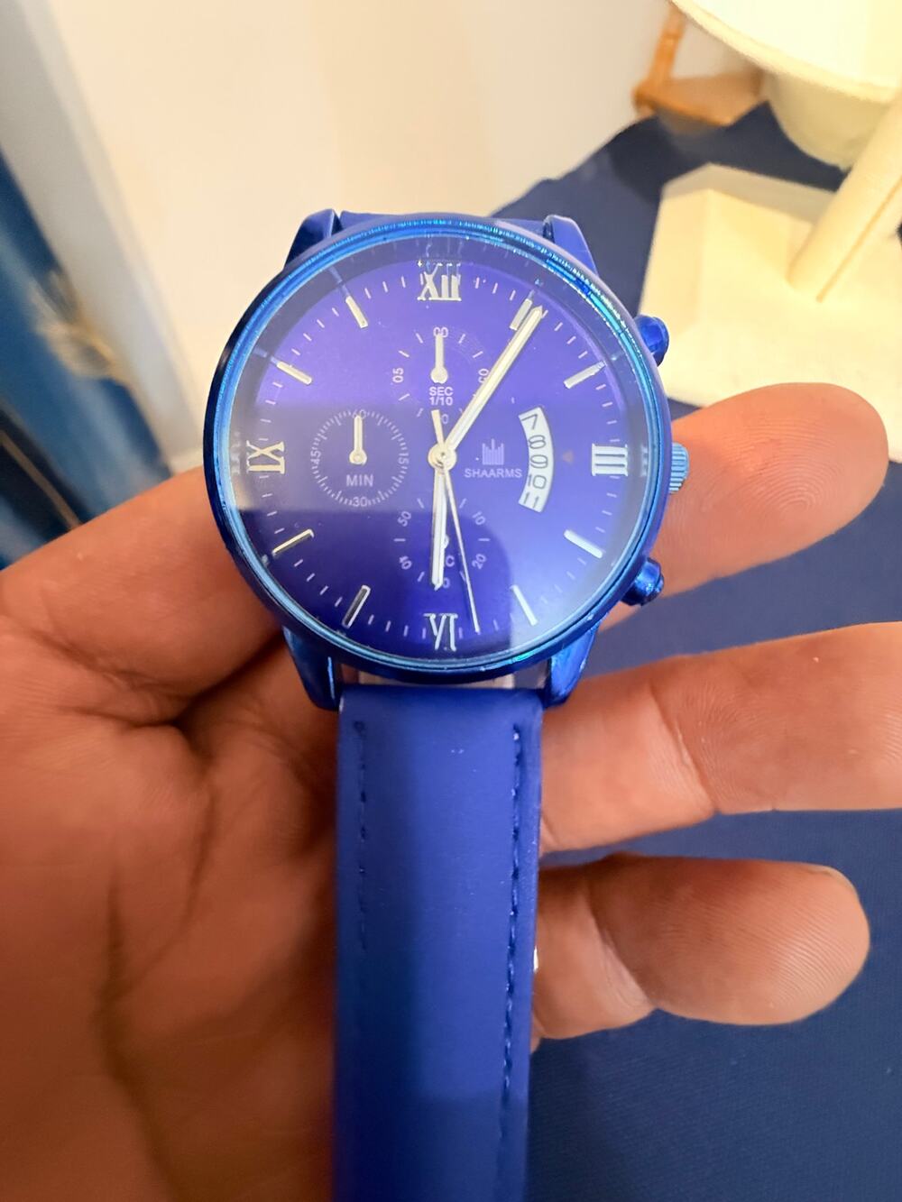 Shaarms Blue Men’s Fashion Watch WORKS